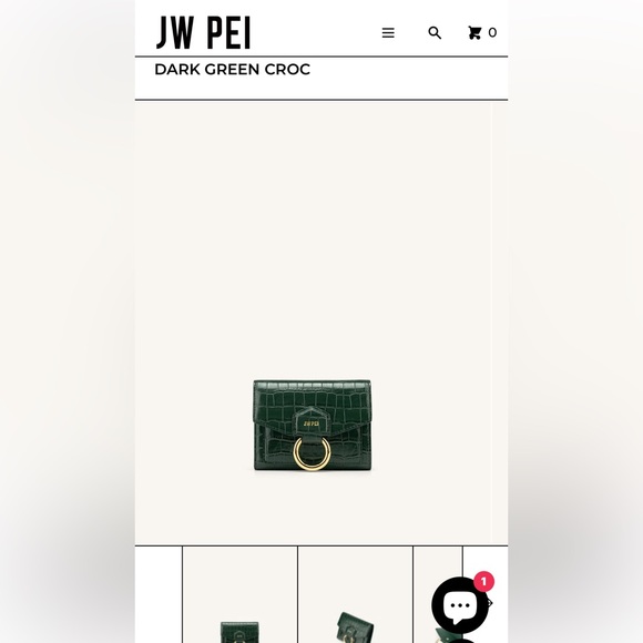 Dark green crocodile wallet - Picture 4 of 4